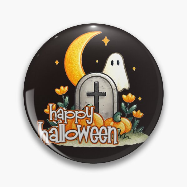 Item preview, happy halloween gravestone ghost colorful halloween holiday typographic design designed and sold by SmashingDeals.