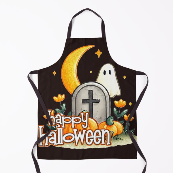 Item preview, happy halloween gravestone ghost colorful halloween holiday typographic design designed and sold by SmashingDeals.