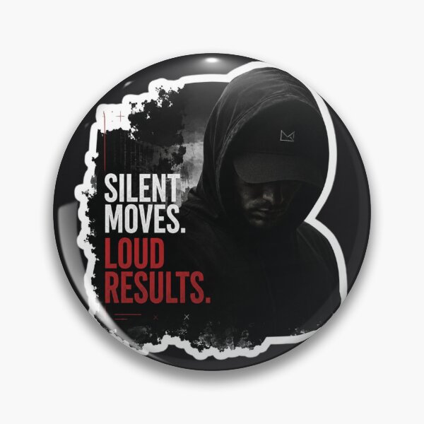 Item preview, Silent Moves Loud Results Hooded Figure Motivational Sticker designed and sold by Scro-Ciob-Shop.
