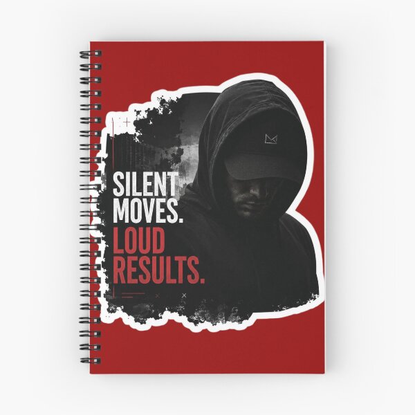 Item preview, Silent Moves Loud Results Hooded Figure Motivational Sticker designed and sold by Scro-Ciob-Shop.