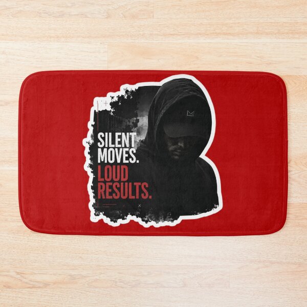 Item preview, Silent Moves Loud Results Hooded Figure Motivational Sticker designed and sold by Scro-Ciob-Shop.