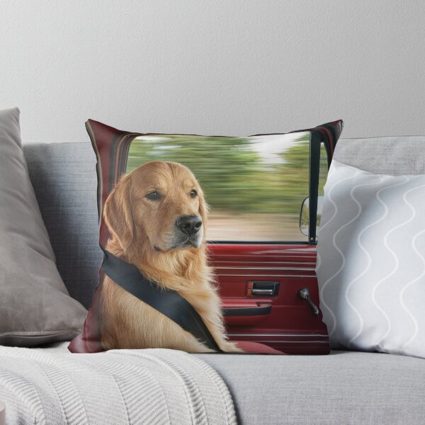 Item preview, Golden Retriever Buckled Up with a Seatbelt designed and sold by Maria Dryfhout.