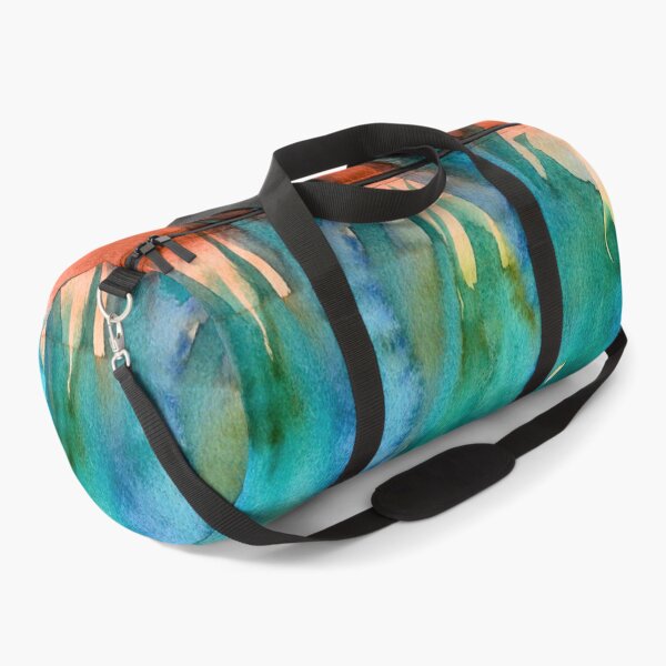 Item preview, Blue Teal and Coral Abstract Watercolour designed and sold by ArithraStudio.