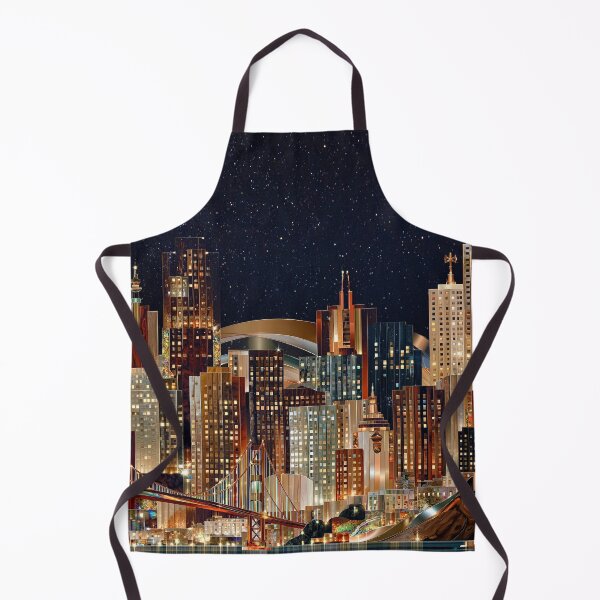 Item preview, Golden Gate Nocturne - Stylized San Francisco Skyline Stunning Night Cityscape designed and sold by Rocky Mountain Artistry.