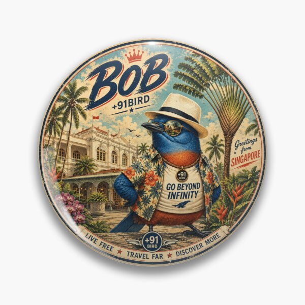 Item preview, BOB in Singapore – Vintage Tropical Adventure | +91BIRD designed and sold by Plus91BIRD.
