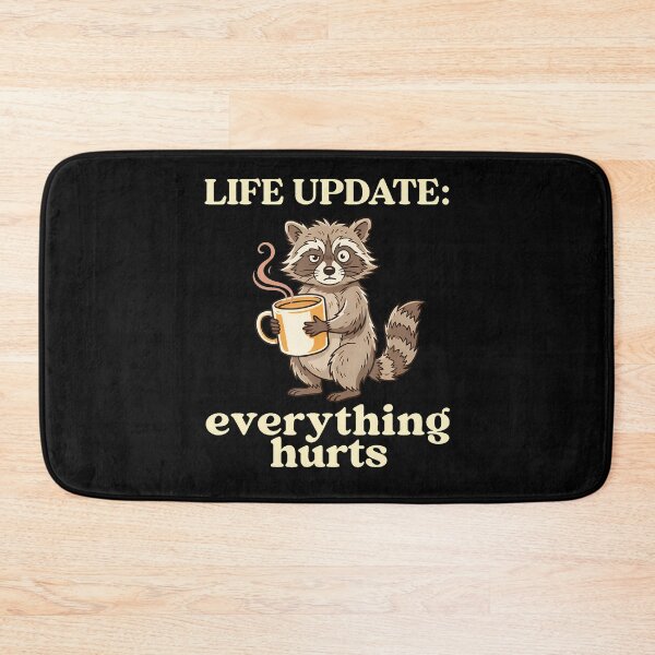 Item preview, Life Update Everything Hurts Funny Raccoon Coffee Humor designed and sold by PPAdventures.