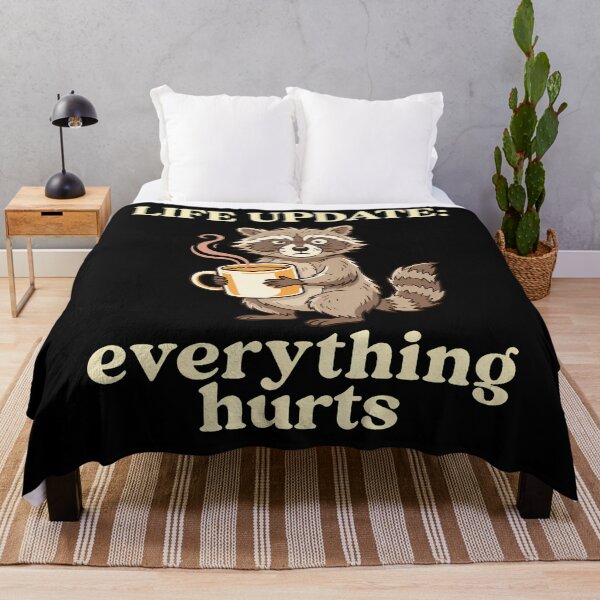 Item preview, Life Update Everything Hurts Funny Raccoon Coffee Humor designed and sold by PPAdventures.