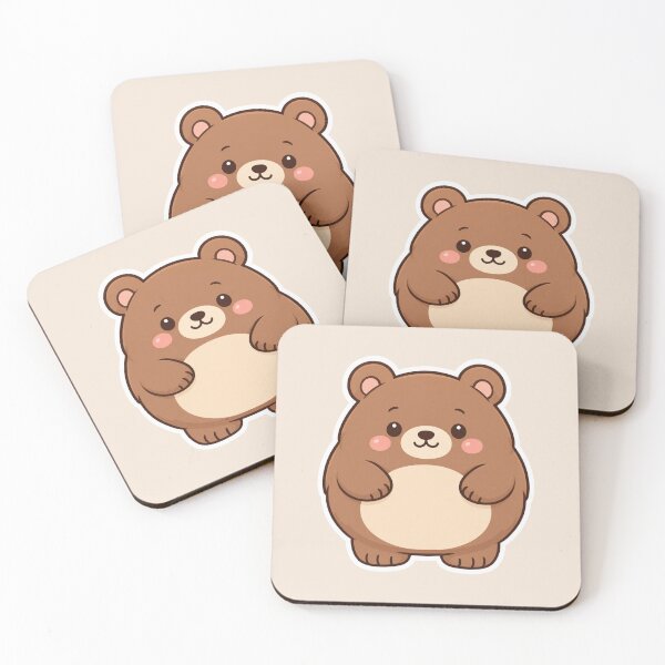 Item preview, Chubby Bear Character Cute Sticker Design designed and sold by Inkworksbyshery.