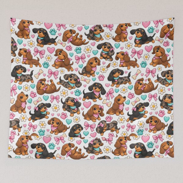 Item preview, Playful Dachshunds designed and sold by doddle&bloom.