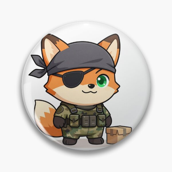 Item preview, metal gear solid snake foxhound cute chibi tactical fox sticker designed and sold by WildArtIT.
