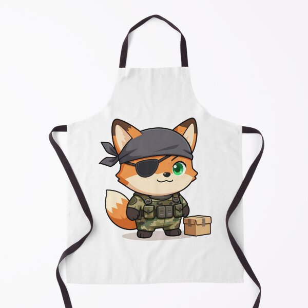 Item preview, metal gear solid snake foxhound cute chibi tactical fox sticker designed and sold by WildArtIT.