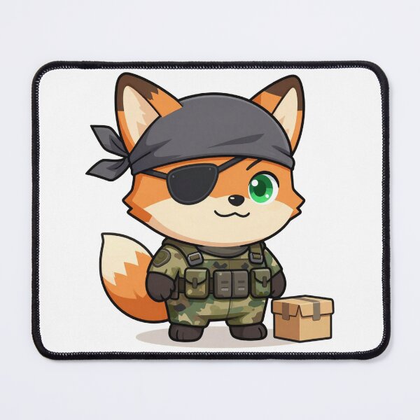 Item preview, metal gear solid snake foxhound cute chibi tactical fox sticker designed and sold by WildArtIT.