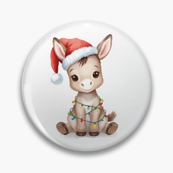 Item preview, Cute Baby Donkey with Christmas Lights designed and sold by mayatA-rt.