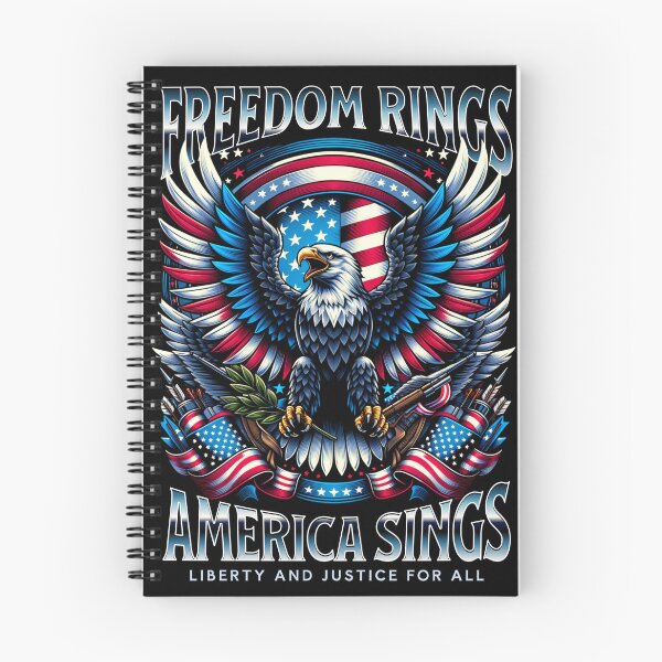 Item preview, Freedom Rings America Sings Patriotic T-Shirt, Eagle 4th of July designed and sold by vec4u.