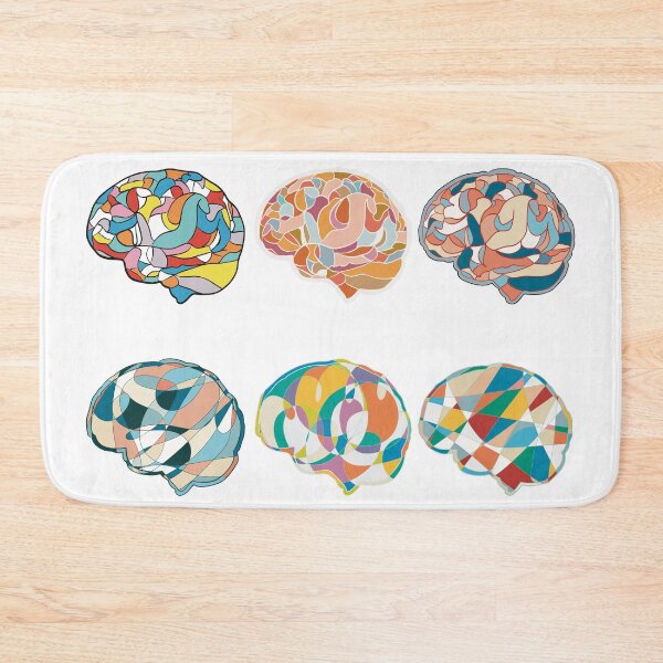Item preview, Brain Set of Six - Abstract Anatomy Mosaic Art designed and sold by iampaulmorris.