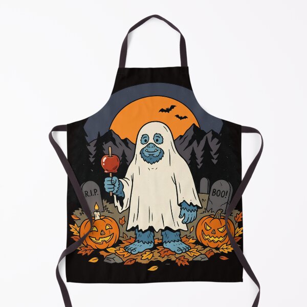 Item preview, Ghost Sasquatch Halloween, Spooky Bigfoot Sheet Ghost, Fall Halloween Pumpkin Design, Retro Cryptid designed and sold by w66aboo.