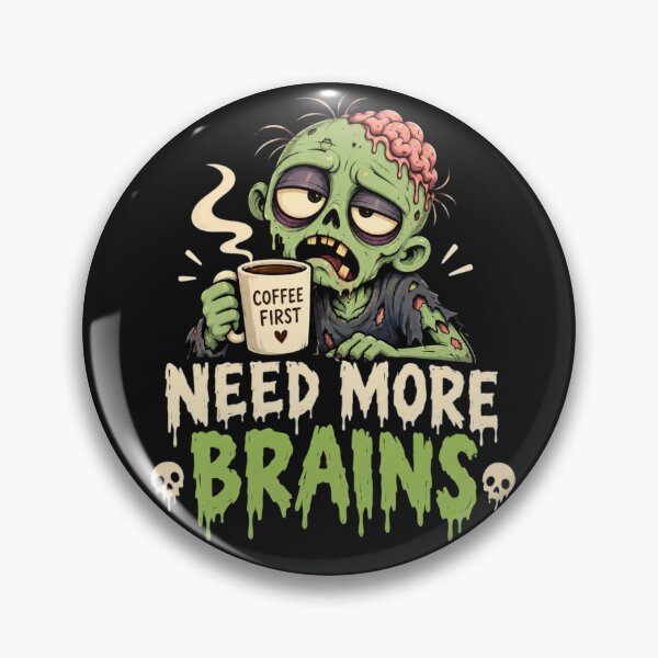 Item preview, Zombie Coffee Need More Brains Funny Halloween Coffee Lover Horror Design designed and sold by Sanika arts .
