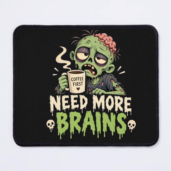 Item preview, Zombie Coffee Need More Brains Funny Halloween Coffee Lover Horror Design designed and sold by Sanika arts .