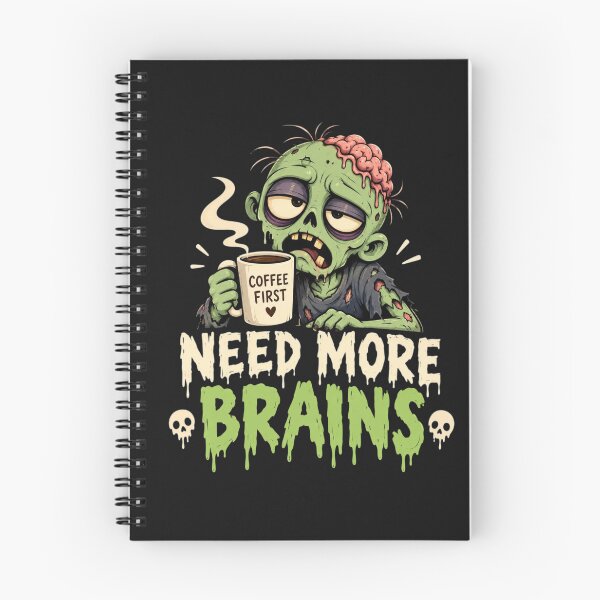 Item preview, Zombie Coffee Need More Brains Funny Halloween Coffee Lover Horror Design designed and sold by Sanika arts .