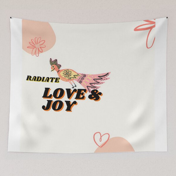 Item preview, Radiate Love And Joy Retro Bird Graphic Illustration designed and sold by NourArtCorner.