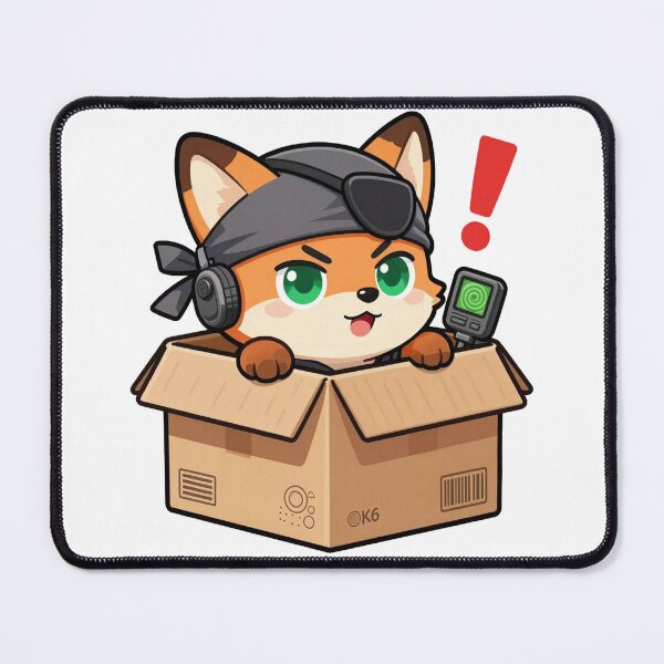 Item preview, Warning! metal gear solid snake foxhound cute chibi tactical fox sticker designed and sold by WildArtIT.