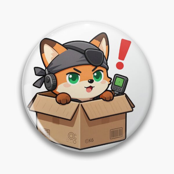 Item preview, Warning! metal gear solid snake foxhound cute chibi tactical fox sticker designed and sold by WildArtIT.
