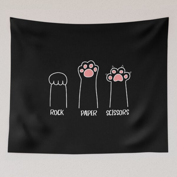 Item preview, Introvert Cat Rock Paper Scissors Funny Paw Game Pet Lover Design designed and sold by Lexastrong.