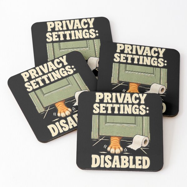 Item preview, Privacy Settings Disabled Funny Bathroom Cat designed and sold by NoeValdric.