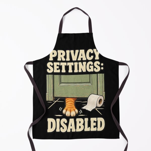 Item preview, Privacy Settings Disabled Funny Bathroom Cat designed and sold by NoeValdric.