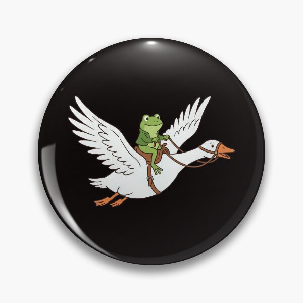 Item preview, Funny Frog Flying Goose Adventure Retro Drawing Style Art designed and sold by w66aboo.