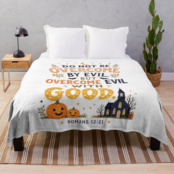 Item preview, Overcome Evil With Good – Romans 12:21 Christian Halloween Faith Design designed and sold by looplandger.