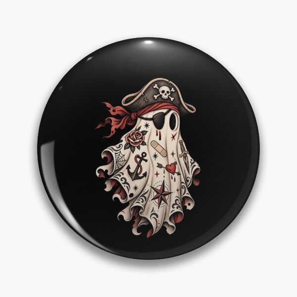Item preview, Funny Ghost Pirate Halloween Flash Art designed and sold by elderberry.