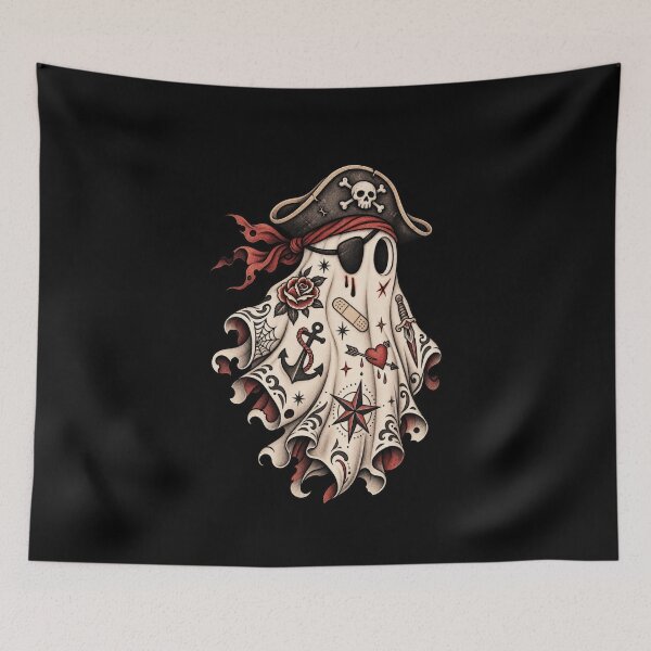 Item preview, Funny Ghost Pirate Halloween Flash Art designed and sold by elderberry.