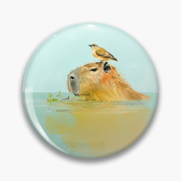 Item preview, Capybara and Bird designed and sold by monicabianca.