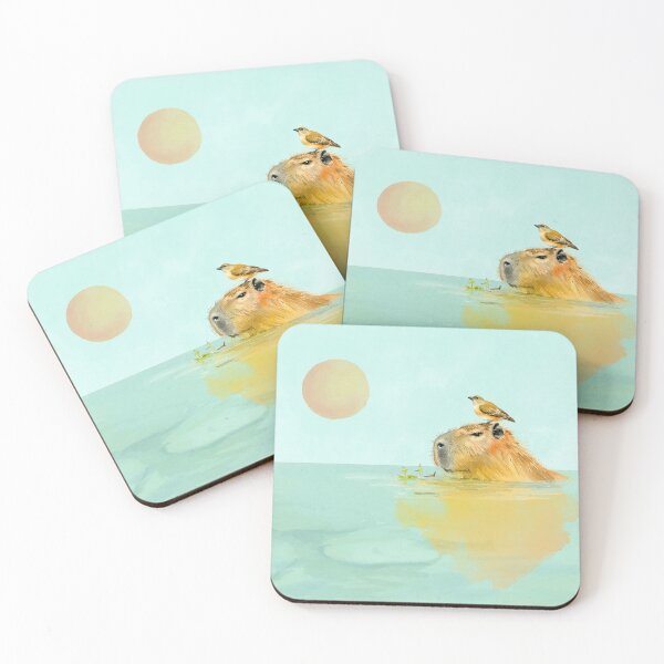Item preview, Capybara and Bird designed and sold by monicabianca.
