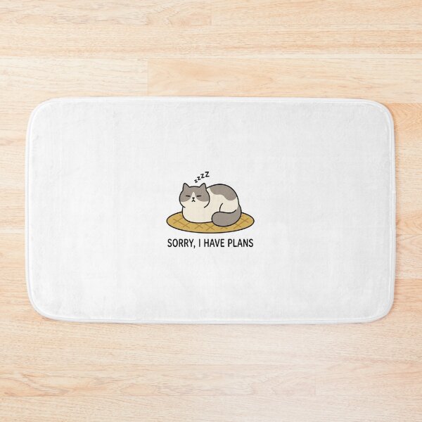 Item preview, Sorry I Have Plans - Lazy Cat Loaf Funny Introvert Homebody Sticker designed and sold by its.shivang.