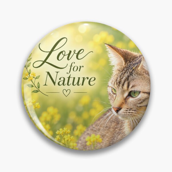 Item preview, Love for Nature – Tabby Cat Among Yellow Wildflowers designed and sold by DansCreations42.
