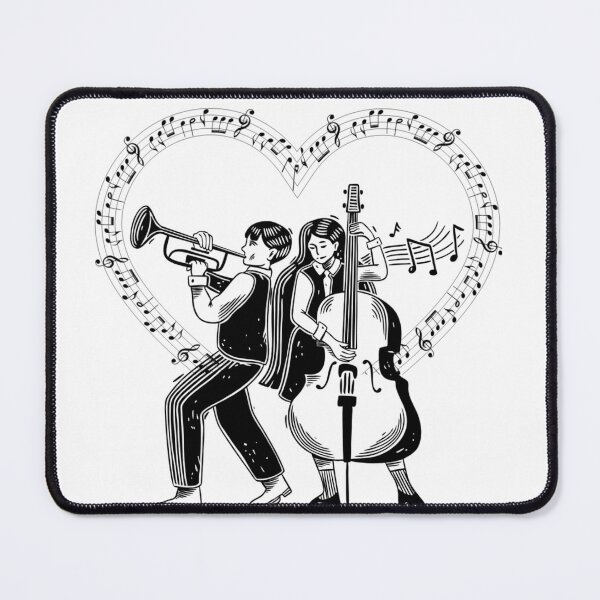 Item preview, Musical Duo Heart Music Vintage Illustration designed and sold by LunaVales.