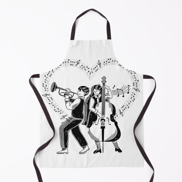 Item preview, Musical Duo Heart Music Vintage Illustration designed and sold by LunaVales.
