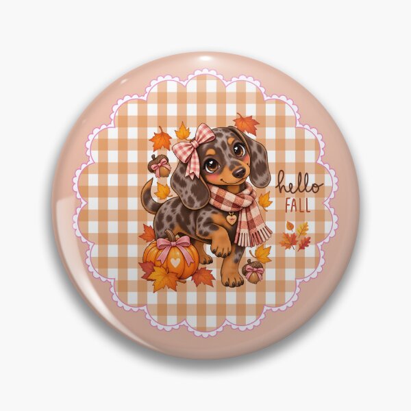 Item preview, Hello Fall Cute Dachshund – Coquette Autumn Puppy designed and sold by AnyMar2023.