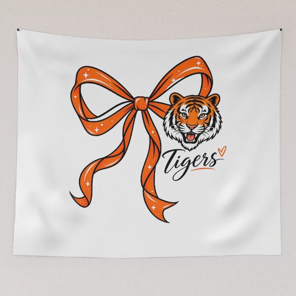 Item preview, Tigers Coquette Bow Tiger Mascot School Spirit Game Day designed and sold by T9AXER.