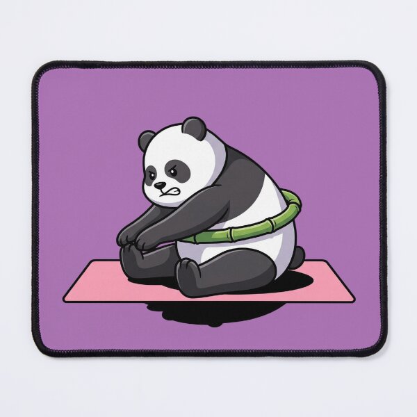 Item preview, Funny Panda Bamboo Hula Hoop Fitness Yoga Mat designed and sold by Rare By Hero.