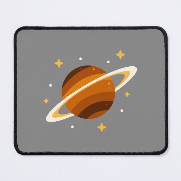 Item preview, Cute Orange Ringed Planet with Stars - Minimalist Space Illustration designed and sold by Elite Wall Art.