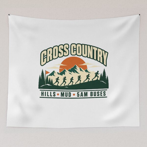 Item preview, Cross Country Hills and Mud - XC Season Runner Art designed and sold by Ridaelb.