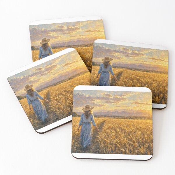 Item preview, painting of a wheat field with a woman designed and sold by karlosss.