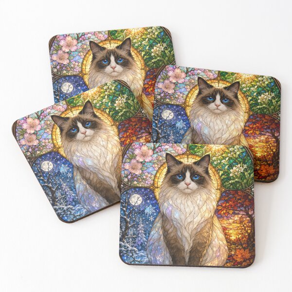 Item preview, The Ragdoll of the Four Seasons – Gentle with blue eyes designed and sold by Pixel Otaku Gallery.