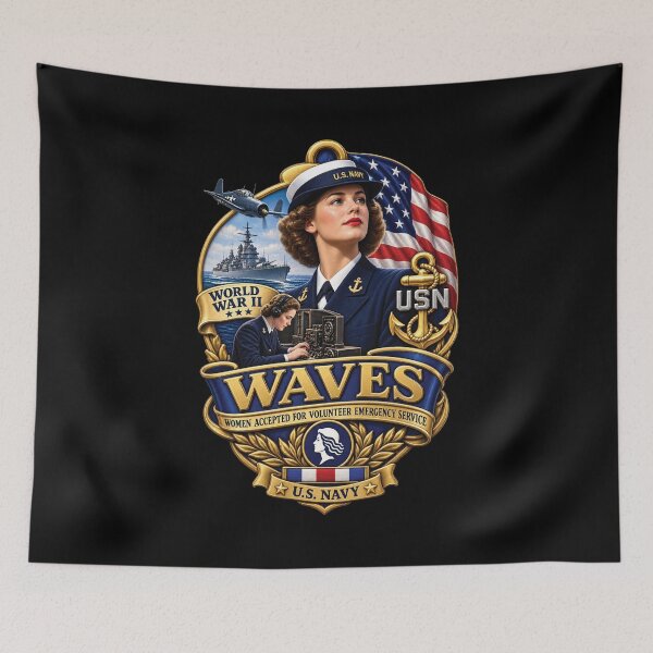 Item preview, WAVES - Women Accepted for Volunteer Emergency Service WWII - 3D - Enhanced designed and sold by Military Insignia Products.