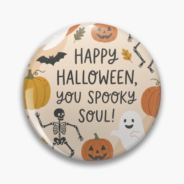 Item preview, Happy Halloween You Spooky Soul Cute Retro Fall Pumpkins, Ghosts and Skeletons designed and sold by Pick&Grin.