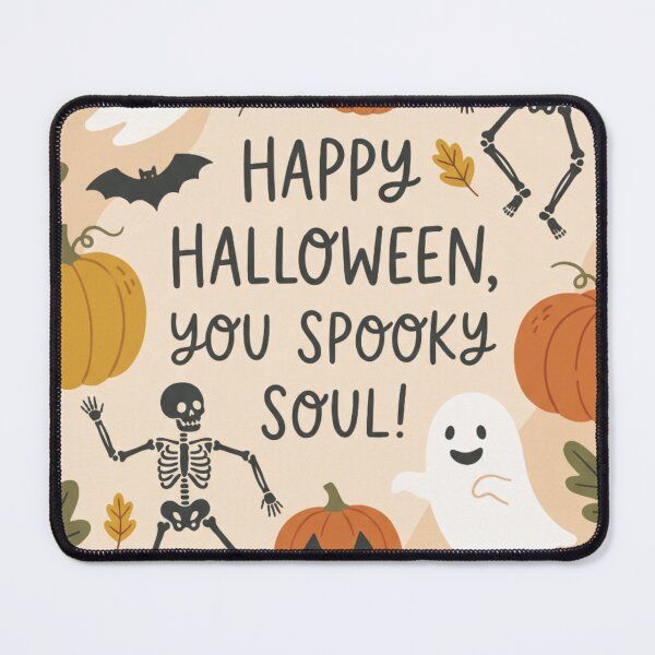 Item preview, Happy Halloween You Spooky Soul Cute Retro Fall Pumpkins, Ghosts and Skeletons designed and sold by Pick&Grin.