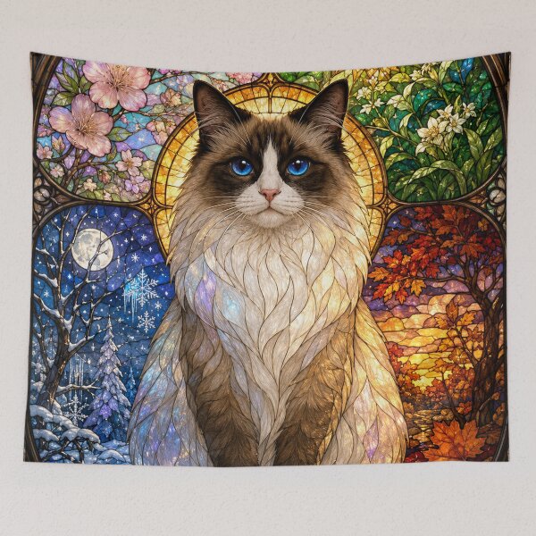 Item preview, The Ragdoll of the Four Seasons – Gentle with blue eyes designed and sold by Pixel Otaku Gallery.